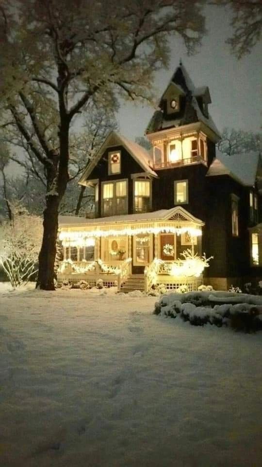 House With Bright Lights