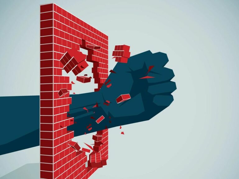 Hand Breaking A Wall